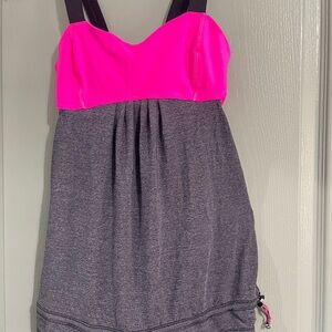 lululemon athletica Pink and Gray Tank Top size 4